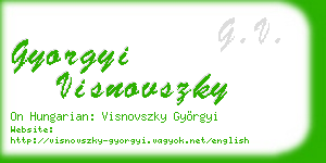 gyorgyi visnovszky business card