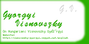 gyorgyi visnovszky business card